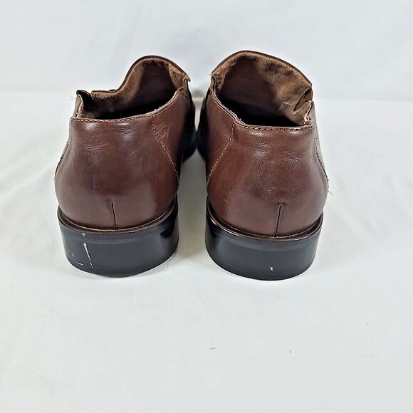 Fratelli Select Men's Warm Brown Leather Loafers Strap and Buckle Size 8.5 M - Picture 5 of 10